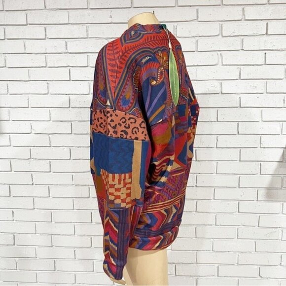 Farm Rio Women’s Mixed Prints Sweatshirt - Size Small - Picture 6 of 10